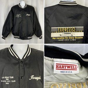 Expresso Limousine Joseph 1990s Quilted Vegas AC Driver Baseball Jacket 2XL Mens